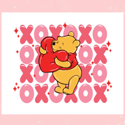 valentine xoxo winnie the pooh svg, valentine svg,valentine day svg,valentine day,happy valentine