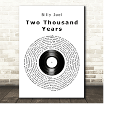 billy joel two thousand years vinyl record decorative poster