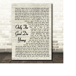 billy joel only the good die young vintage poster