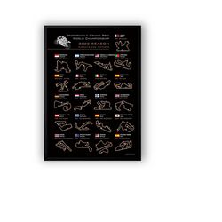 motogp 2022 wall calendar fixtures poster