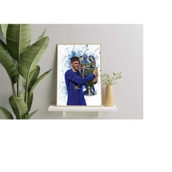 mason mount chelsea paint splatter print poster