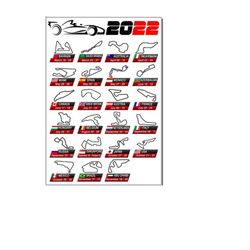 formula 1 season 2022 calendar poster unframed