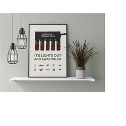 formula 1 grand prix racing lights poster