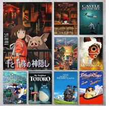studio ghibli poster - 31 models - totoro poster - howl's moving castle poster - geek poster - spirited away poster - st