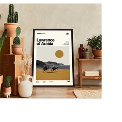 lawrence of arabia poster, t e lawrence movies, david lean film, vintage poster, minimalist art, midcentury art, wall de