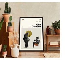 john coltrane poster, john coltrane movie, blue train film, retro posters, minimal movie art, modern vintage, movie gift