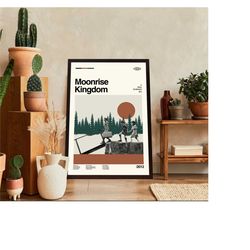 moonrise kingdom poster, moonrise kingdom movie, wes anderson film, custom print, vintage print, minimalist art, high qu