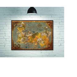 game of thrones viewer's guide - map poster, tv series poster, home decoration, art poster frameless