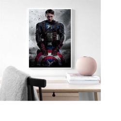 captain america: the first avenger poster, captain america poster, movie poster, film poster, home decoration art poster