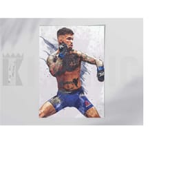 cody garbrandt ufc mma poster/canvas print, watercolor painting sports art, office, man cave, bedroom wall decor, sports