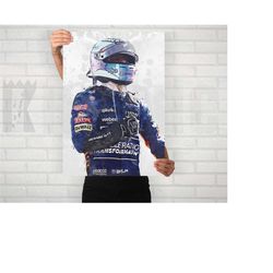 daniel ricciardo monza 2021 f1 poster/canvas print, watercolor painting sports art, office decor, man cave, bedroom wall