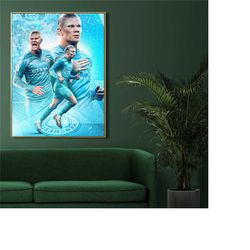 erling haaland football poster