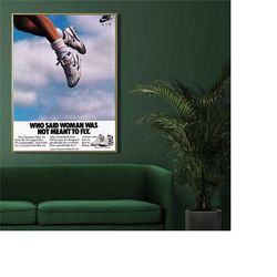 women can fly poster, no frames, sneaker poster, who said woman was not meant to fly
