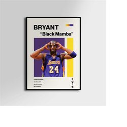kobe bryant poster, masked kobe, special edition, wall art, home decor, sports, nba, basketball poster