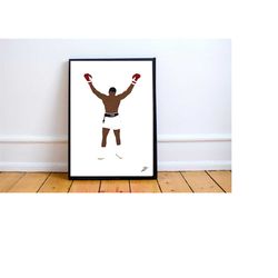 muhammad ali poster print. a4/a3, muhammad ali, ali, boxing, art, pop art, card, modern, poster