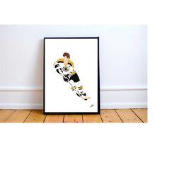 bobby orr i poster print. a4/a3, orr, boston, bruins,  nhl, hockey, ice hockey, art, pop art, card, poster