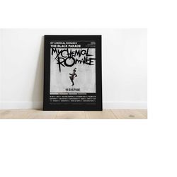 my chemical romance posters / the black parade poster, tracklist album cover poster, print wall art, my chemical romance