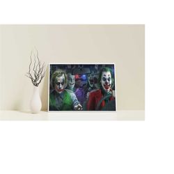 all joker in the car poster, joker character canvas, joker canvas wall art, joker series canvas wall art, wall art decor
