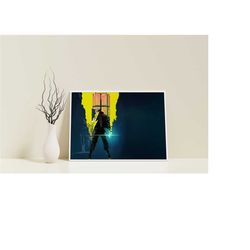 cyberpunk art, cyberpunk canvas, anime canvas, anime art, wall decor, gaming poster, cyberpunk game canvas, game home de