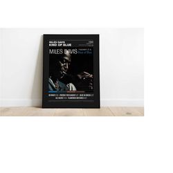 miles davis posters / kind of blue poster / miles davis, kind of blue, album cover poster, poster print wall art, custom