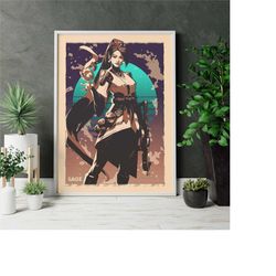 valorant sage poster, valorant personalized, valorant fade poster, reyna, jett, killjoy, valorant art,wall art- kawaii g