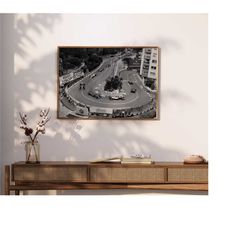 monaco grand prix formula 1 race print | formula 1 poster | black and white digital print