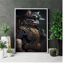 cat serial canvas i art, home animal poster, cat wall art, canvas print for room, canvas animal