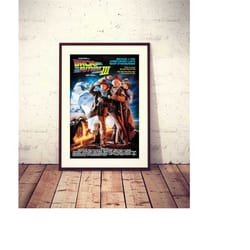 back to the future, 1990 american science fiction western comedy film original poster in high quality ready to download
