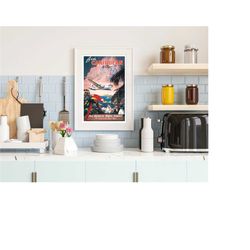 fly to the caribbean, 1935 pan american advertisement vintage poster, digital file ready to download & print!