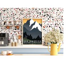 see america, welcome to montana, 1936 travel ad poster, digital file ready to download & print!