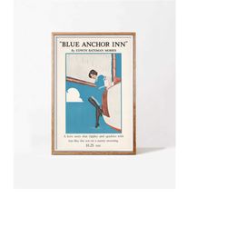 blue anchor inn, vintage digital poster, 1911 book poster advertisement, hq file, downloadable, printable