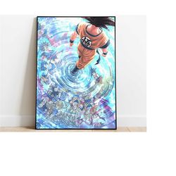 goku's form super saiyan dragon ball z japanese anime magan classic poster