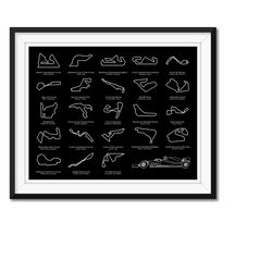 formula 1 inspired race track f1 circuit 2021 car poster print wall art