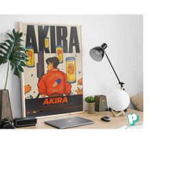 akira anime movie poster print art decor home