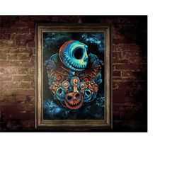 jack skellington horror characters nightmare before christmas poster