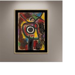 joan miro paintings, character and bird poster print framed canvas, surrealism poster, vintage poster, art wall decor st