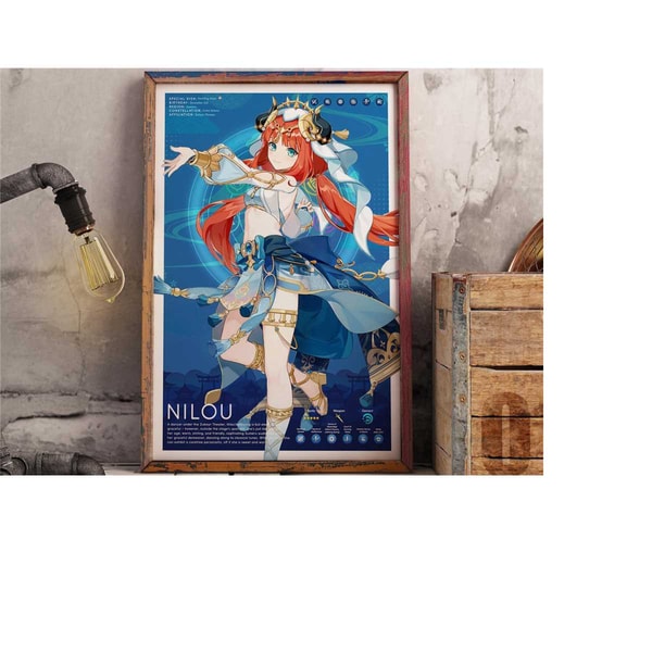 Nilou | Genshin Impact Profile Poster | Anime Poster | Gamin - Inspire ...