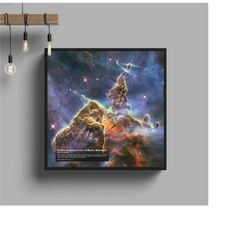 hubble captures view of mystic mountain | nasa official poster | space print | galaxy | universe | astronomy