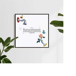 the lord is my strength | bible verse | jesus quote | religious gift | christian art