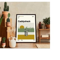 caddyshack movie poster, caddyshack movie, harold ramis film, classic movie poster, retro movie posters, minimal movie a