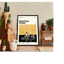 dead poets society poster, dead poets society movie, peter weir film, film art, film poster, modern vintage, movie post