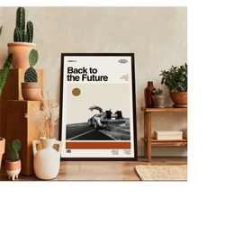 back to the future poster, back to the future movie, robert zemeckis film, movie poster, retro movie, wall decor, aesthe