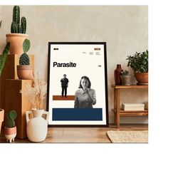 parasite poster, vintage poster, minimalist art, midcentury art, wall decor, high quality, home art, album cover poster,