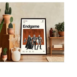 endgame movie poster, endgame poster, marvel comics film, classic movie poster, retro movie posters, minimal movie art,