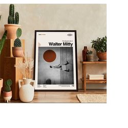 the secret life of walter mitty poster, the secret life of walter mitty movie, ben stiller film, retro posters, move gif