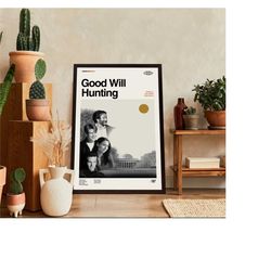 good will hunting movie, good will hunting film, vintage modern, vintage poster, minimalist art, high quality, wall deco