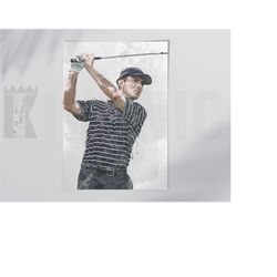 mike weir golf poster/canvas print, watercolor painting sports art, office decor, man cave, bedroom wall decor, sports b