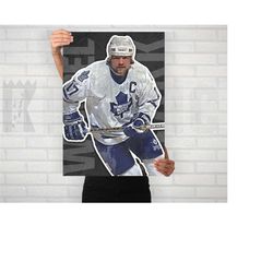 wendel clark poster/canvas print, toronto maple leafs art, hockey watercolor painting, sports art, office, man cave, bed