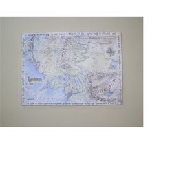 lord of rings, map poster, 3d canvas, framed wall art, lord of rings wall decor, 3d wall art, fantastic 3d canvas, gollu