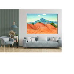 georgia o'keeffe mountains , georgia o'keeffe surrealism painting poster wall art, georgia o'keeffe print art, surrealis